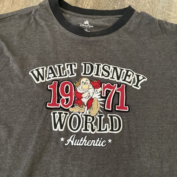 Walt Disney World 1971 Grumpy Embroidered T-Shirt Mens Size 3XL Snow White - Picture 2 of 8